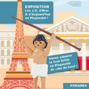 Affiche exposition playmobil jeux olympiques breteuil oise
