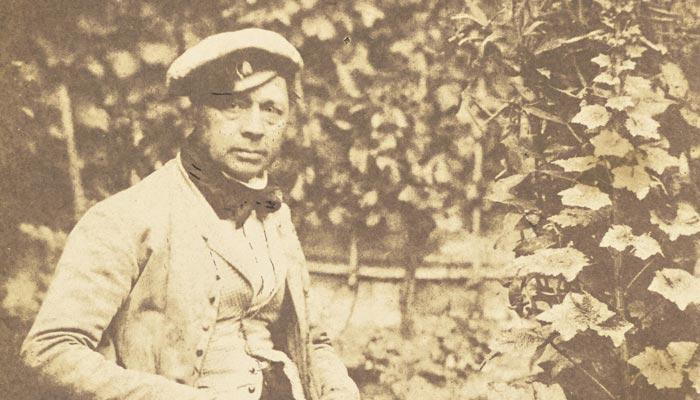 Hippolyte bayard portrait sans doute dans son jardin de Breteuil - Oise